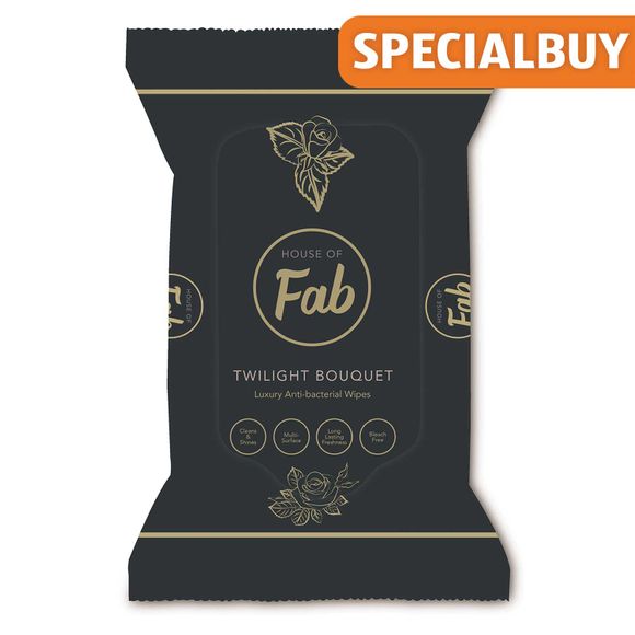 Fabulosa Luxury Multi Surface Anti-bacterial Wipes - Twilight Bouque 80 Pack